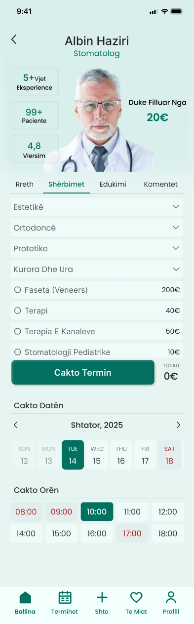 Doctor profile — Services