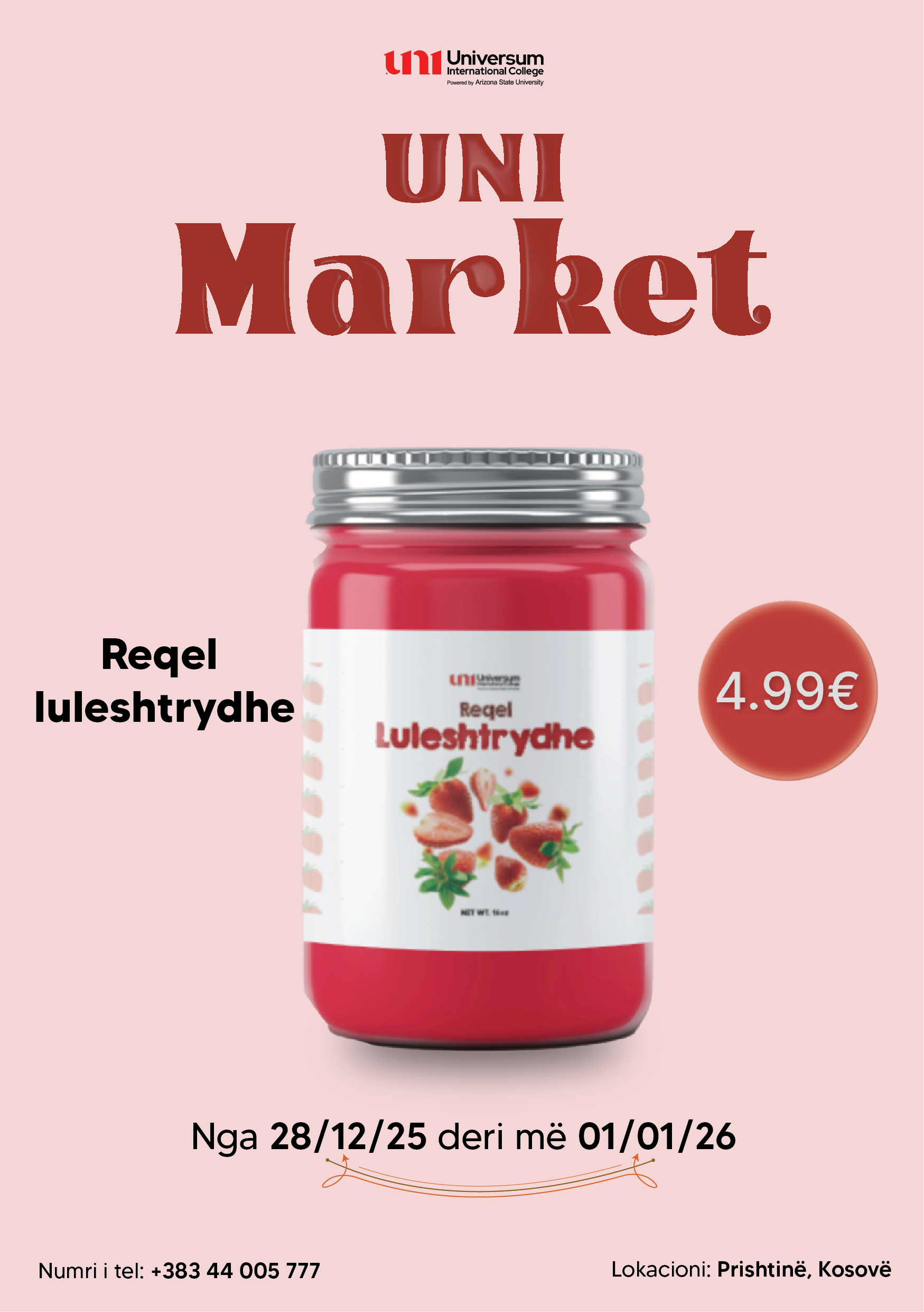 UNI Market — Reqel Luleshtrydhe poster